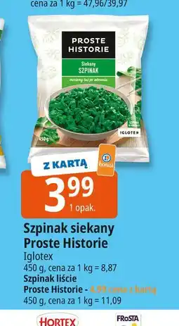 E.Leclerc Szpinak liście Iglotex Proste Historie oferta