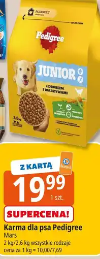 E.Leclerc Karma dla psów dużej rasy kurczak i ryż junior Pedigree Vital oferta