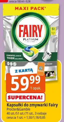 E.Leclerc Tabletki do zmywarek lemon Fairy Platinum oferta
