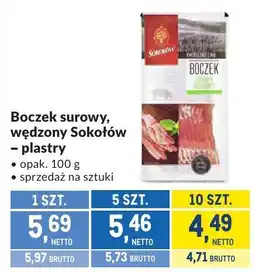 Makro Boczek surowy wędzony plastry Sokołów oferta