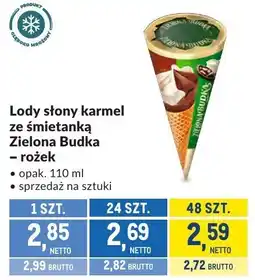 Makro Lody słony karmel ze śmietanką rożek Zielona Budka oferta