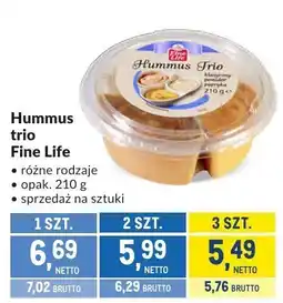 Makro Hummus trio różne rodzaje Fine Life oferta