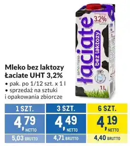 Makro Mleko bez laktozy UHT 3,2% Łaciate oferta