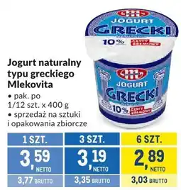 Makro Jogurt naturalny typu greckiego Mlekovita oferta