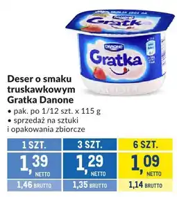 Makro Deser o smaku truskawkowym Gratka Danone oferta