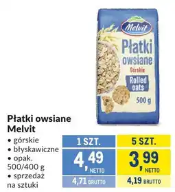 Makro Płatki owsiane Melvit górskie/błyskawiczne oferta