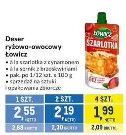 Makro Deser ryżowo-owocowy Łowicz różne rodzaje oferta