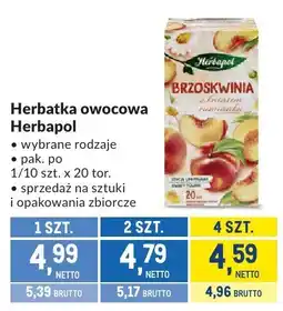 Makro Herbatka owocowa Herbapol wybrane rodzaje oferta
