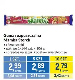 Makro Guma rozpuszczalna Mamba Storck różne smaki oferta