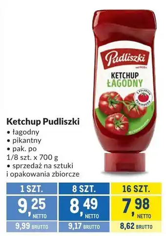 Makro Ketchup łagodny Pudliszki oferta