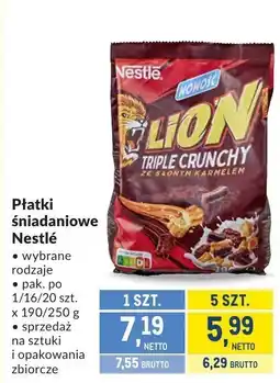 Makro Płatki śniadaniowe Lion Triple Crunch Nestlé oferta