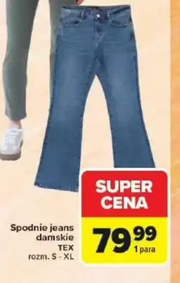 Carrefour Spodnie jeans damskie TEX oferta