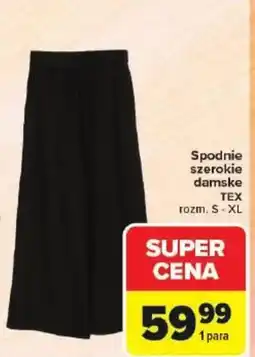 Carrefour Spodnie szerokie damskie TEX oferta