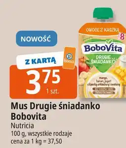 E.Leclerc Mus mango banan jogurt z kaszą orkiszową i owsianą Bobovita Drugie Śniadanko oferta