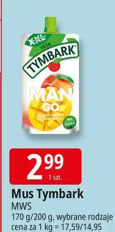 E.Leclerc Mus mango-jabłko-banan-brzoskwinia Tymbark oferta