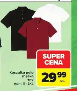 Carrefour Koszulka polo męska TEX oferta