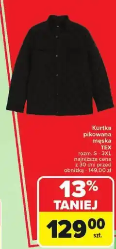 Carrefour Kurtka pikowana męska TEX oferta