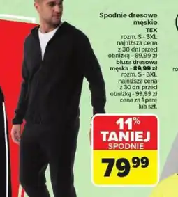 Carrefour Spodnie dresowe męskie TEX oferta