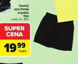 Carrefour Szorty sportowe męskie TEX oferta