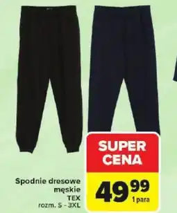 Carrefour Spodnie dresowe męskie TEX oferta