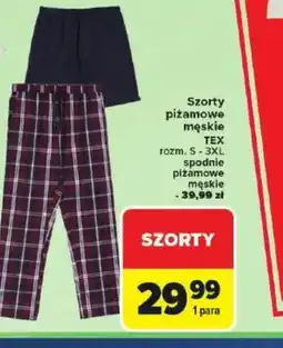 Carrefour Szorty piżamowe męskie TEX oferta
