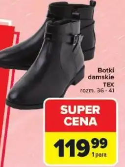 Carrefour Botki damskie TEX oferta