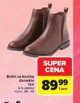 Carrefour Botki za kostkę damskie TEX oferta