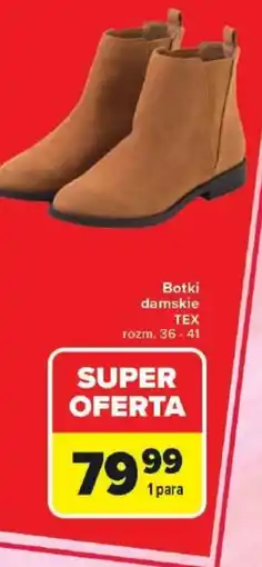 Carrefour Botki damskie TEX oferta