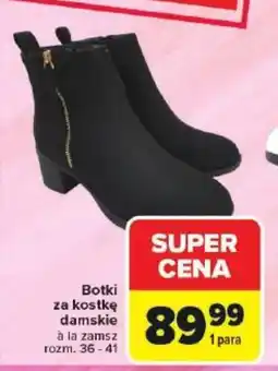 Carrefour Botki za kostkę damskie oferta