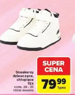 Carrefour Sneakersy dziewczęce, chłopięce TEX oferta