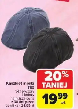 Carrefour Kaszkiet męski TEX oferta