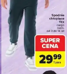 Carrefour Spodnie chłopięce TEX cargo oferta