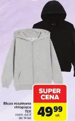 Carrefour Bluza rozpinana chłopięca TEX oferta