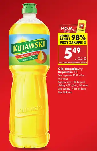 Biedronka Olej rzepakowy Kujawski oferta