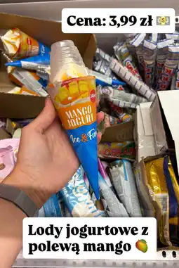 Dino Lody jogurtowe z polewą mango Ice&Fun oferta