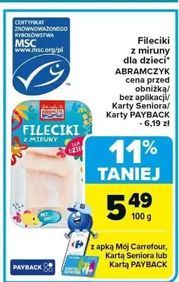 Carrefour Fileciki z miruny dla dzieci Abramczyk oferta