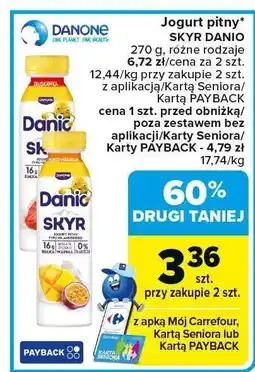 Carrefour Jogurt pitny Skyr Danio Danone oferta