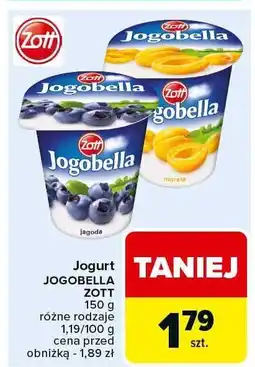 Carrefour Jogurt Jogobella Zott oferta