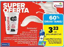 Carrefour Śmietanka Łaciata Mlekpol oferta