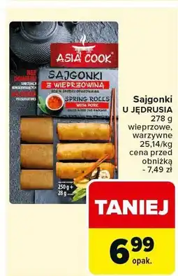 Carrefour Sajgonki U Jędrusia wieprzowe warzywne Asia Cook oferta