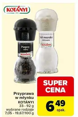 Carrefour Przyprawa w młynku Kotanyi oferta