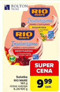 Carrefour Sałatka z tuńczykiem Rio Mare różne rodzaje oferta