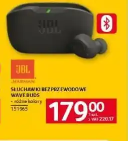 Selgros Słuchawki bezprzewodowe JBL Wave Buds oferta
