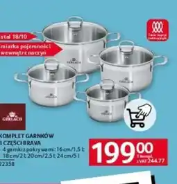 Selgros Komplet garnków 8 części Brava Gerlach oferta