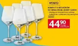 Selgros Komplet 6 kieliszków do wina Krosno Avant-Garde oferta