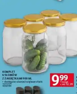 Selgros Komplet 6 słoików z zakrętką oferta