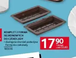 Selgros Komplet 2 form silikonowych do czekolady oferta