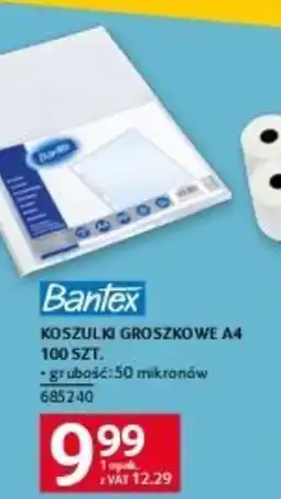 Selgros Koszulki groszkowe A4 Bantex oferta