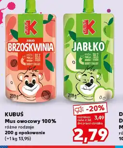 Kaufland Kubuś Mus owocowy 100% oferta