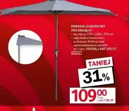 Selgros Parasol ogrodowy półokrągły oferta